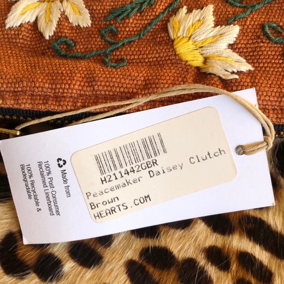 Nubby Cotton Embroidered Handbag / Clutch - Picture 6 of 16